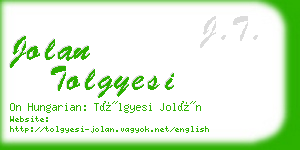 jolan tolgyesi business card